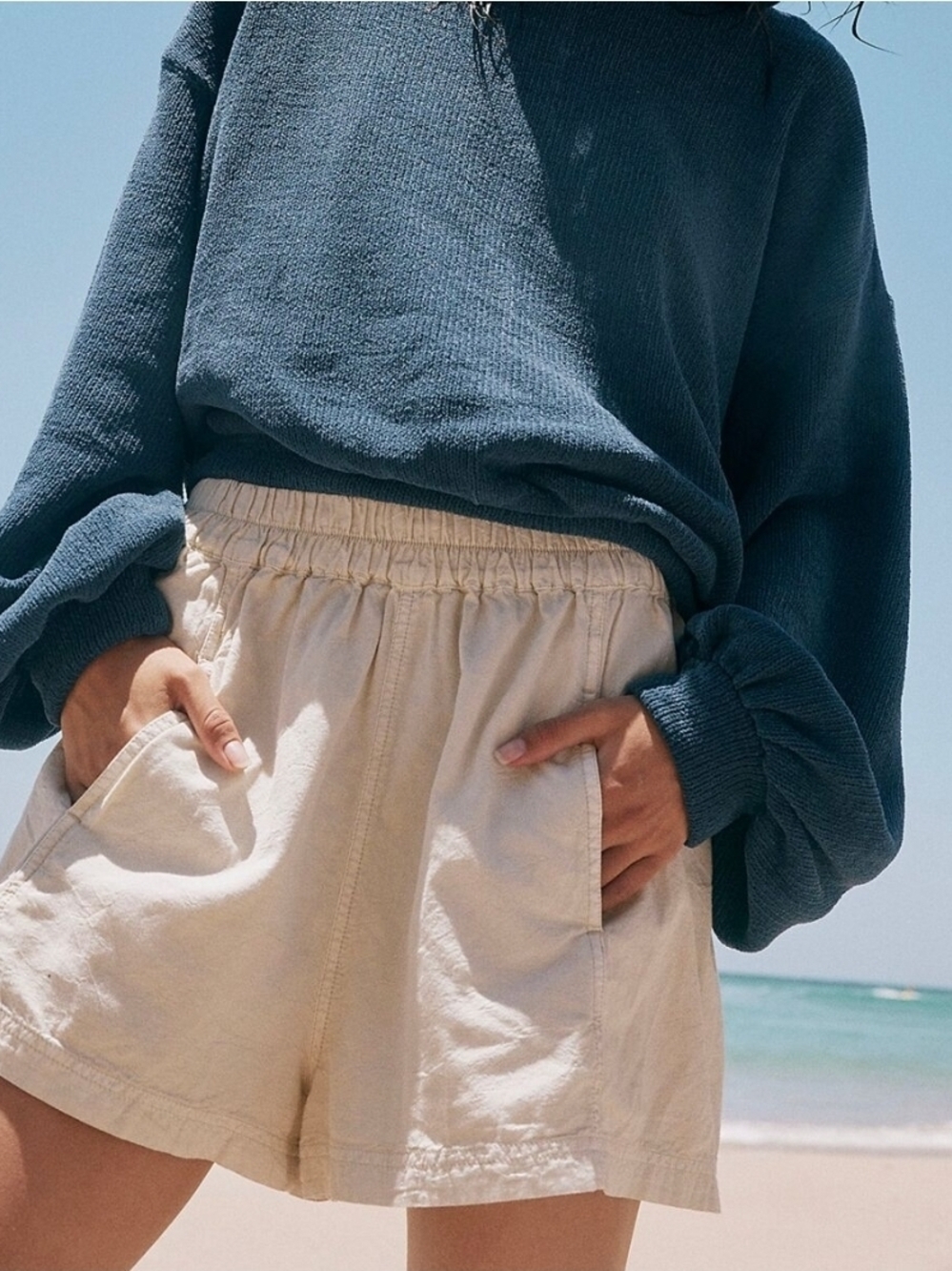 Free People Get Free Poplin Pull-On Short